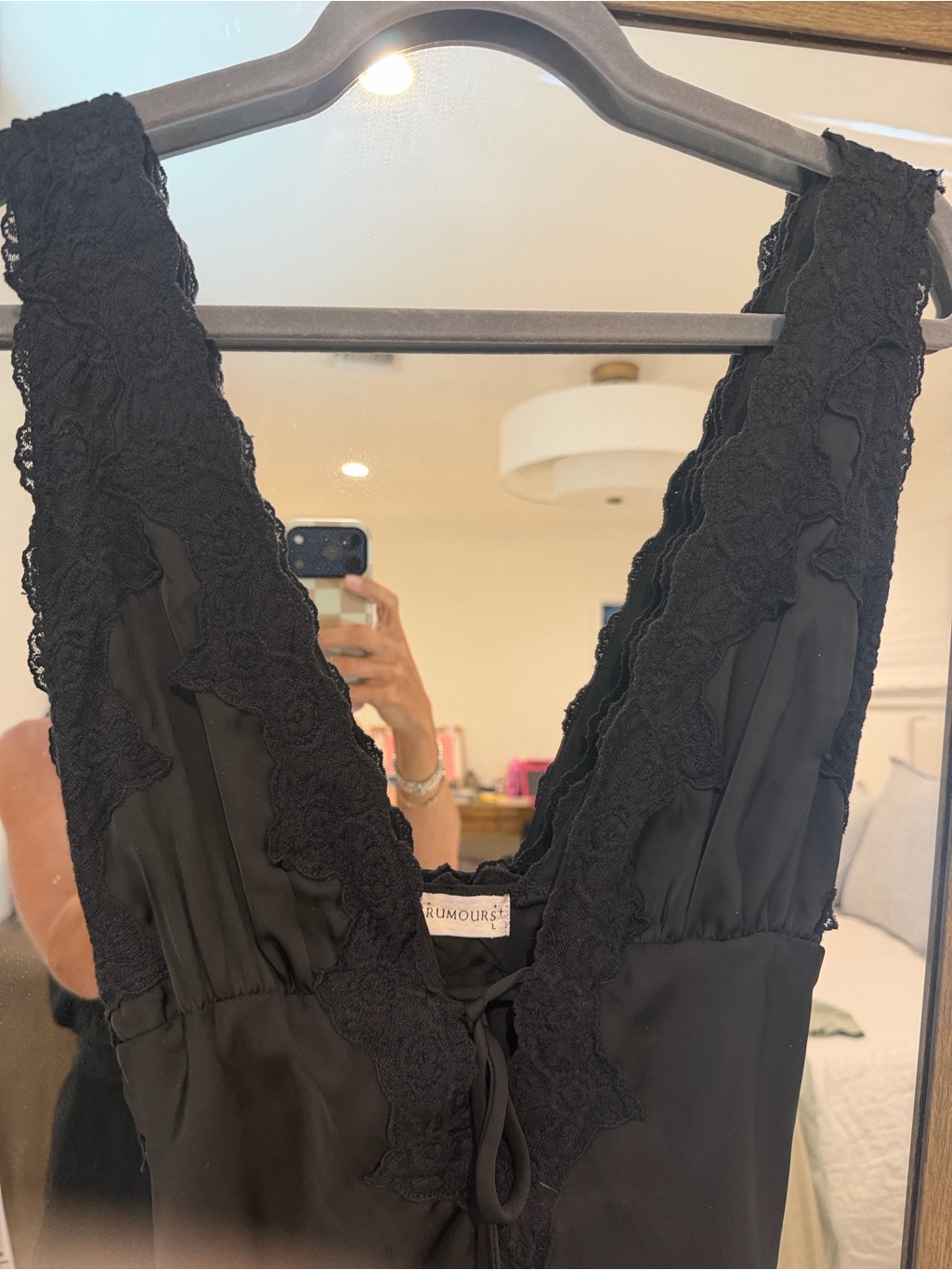 Rumored Venice Silk Maxi Dress Sz L — image 4 of 6